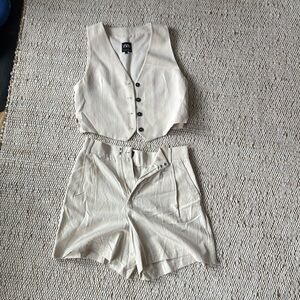 Zara vest and shorts set size small